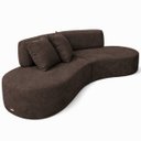Ver imagem 3 de Sofá Virgínia 2,5m Estofado Suede Moderno Confortável Luxo