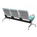 Ver imagem 3 de Cadeira Longarina Cromada 3 Lugares com Estofado