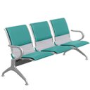 Ver imagem 1 de Cadeira Longarina Cromada 3 Lugares com Estofado