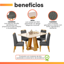 Ver imagem 5 de Conjunto Sala de Jantar Mesa Tampo em Vidro 1,20m Maria 4 Cadeiras Bel