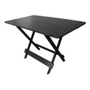 Ver imagem 2 de Mesa de Jantar Madeira Maciça Dobravel Premium 120x70 4 Cadeiras - Preto