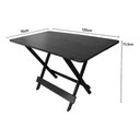 Ver mais imagens de Mesa de Jantar Madeira Maciça Dobravel Premium 120x70 4 Cadeiras - Preto