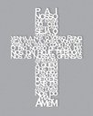 Ver imagem 1 de Pai Nosso Cruz 60x43cm LETTERING em Madeira Mdf Aplique de Parede - Branco - Preto