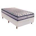 Ver imagem 1 de Cama Box Solteiro: Colchão Molas Ensacadas Paropas MasterPocket Blue + Base CRC Rústico White(88x188