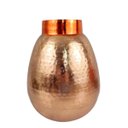 Ver imagem 1 de Vaso Cobre De Metal 35x28cm Decorativo Martelado Redondo