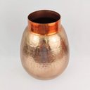 Ver imagem 3 de Vaso Cobre De Metal 35x28cm Decorativo Martelado Redondo