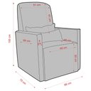 Ver imagem 4 de Poltrona de Balanço 66cm com Puff Multimóveis Cr45268