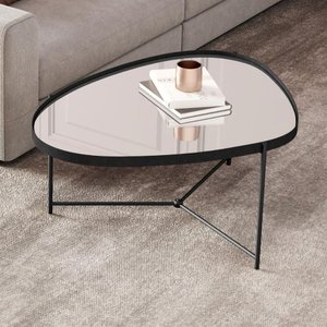 Mesa Centro de Sala Kingston Preto Preto Fosco