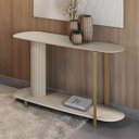 Ver imagem 3 de Aparador Decorativo Litch Mdp/mdf Base Canelada Pés em Metal Offwhite G77 - Gran Belo