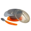 Ver imagem 2 de Prato com Ventosa e Colher Laranja e Cinza - Clingo
