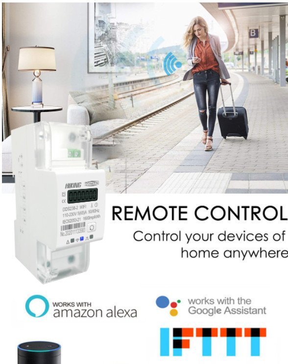 Medidor Consumo Inteligente Wifi 65a Alexa Google 110v 220v - 2