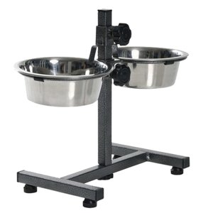 Comedouro Duplo Ajustável 1,9 Litros - 99673 - American Pets