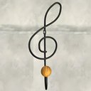 Ver imagem 2 de Gancho Cabideiro de Aço Preto Cifra Música 28cm Suporte de Parede Pendurar Roupa Bolsas