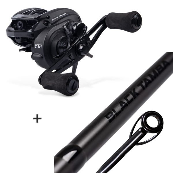 Carretilha Manivela Esquerda Black Tamba BT 11 LH - Maruri + Vara Black Tamba BT-C 701XH 2,10mts 30- - 3