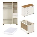 Ver imagem 2 de Quarto de Bebê com Berço, Colchão, Cômoda e Guarda-Roupa Baby Ananda Casatema MadeiraOriginals Bege