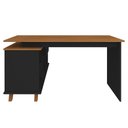 Ver imagem 7 de Mesa Escrivaninha em L 2 Gavetas e Nichos Golden A06 Freijó/preto - Mpozenato