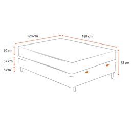 Cama Box Baú Viúva + Colchão de Molas Ensacadas Ortobom AirTech SpringPocket 128cm - 2
