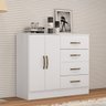 Cômoda Sapateira para Quarto 2 Portas 4 Gavetas Lisa Branco - 7