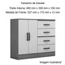 Cômoda Sapateira para Quarto 2 Portas 4 Gavetas Lisa Branco - 5
