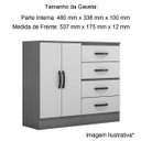 Ver imagem 5 de Cômoda Sapateira para Quarto 2 Portas 4 Gavetas Lisa Branco