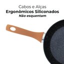 Ver imagem 2 de Frigideira Antiaderente Cerâmica de Indução Viena Preto 24cm - Casambiente