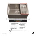 Ver imagem 2 de Kit Cuba para Cozinha Terena 58 Cm e Torneira Misturador Monocomando em Aço Inox Iriri - Prata