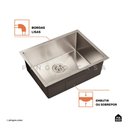 Ver imagem 3 de Kit Cuba para Cozinha Terena 58 Cm e Torneira Misturador Monocomando em Aço Inox Iriri - Prata