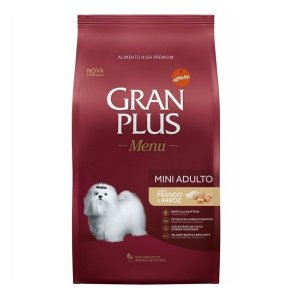 Ração Gran Plus Menu Cães Adultos Mini Frango e Arroz 3kg