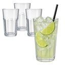Ver imagem 2 de Kit 4 Copos de Água/suco 400ml Resistente Bar Restaurante Vidro Alto Canelado Gibraltar Lotusglass