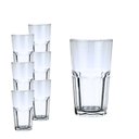 Ver imagem 1 de Kit 4 Copos de Água/suco 400ml Resistente Bar Restaurante Vidro Alto Canelado Gibraltar Lotusglass