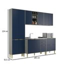 Ver imagem 4 de Cozinha Compacta Domus 10 Portas 5 Gavetas Silver/royal - Hecol Móveis