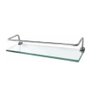 Porta Shampoo Luxo 40 cm Reto Alumínio Base Vidro 8 Mm - 1