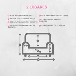 Capa Sofa de 2 Lugares Tecido Malha Gel Poliéster Gold Marrom - 4