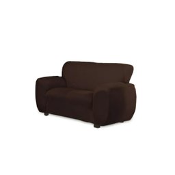 Capa Sofa de 2 Lugares Tecido Malha Gel Poliéster Gold Marrom - 1