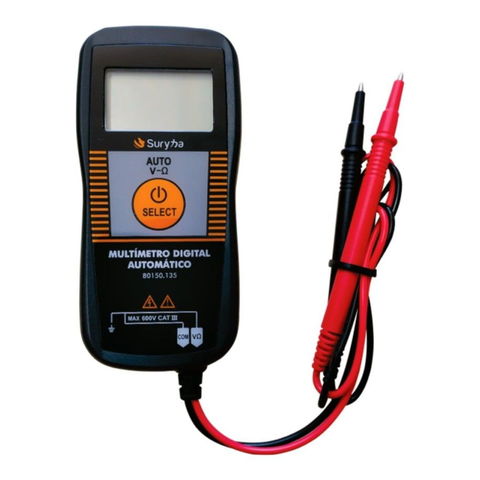 Multimetro Digital com Capacimetro Automatico Suryha