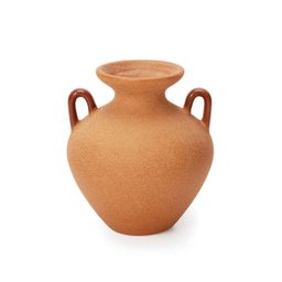 Vaso em Cerâmica com Alça e Base Redonda 10x17cm Mart 15595 - 1