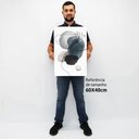 Ver imagem 2 de Quadro Decorativo em Canvas Abstrato Rupestre TACOLADO PAPEL DE PAREDE Moldura Flutuante 4,5cm Freij