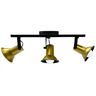 Spot Sobrepor Trilho Direcionável Octa Cupps 03 Lâmpadas E27 Bivolt Design Moderno Quarto/sala:doura - 1