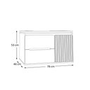 Ver imagem 3 de Gabinete para Banheiro Lavínia 80 Suspenso LED - Fabribam Avelã