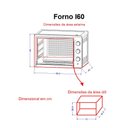 Ver imagem 3 de Forno Elétrico de Bancada 60 Litros Fogatti Black I60