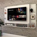 Ver imagem 4 de Painel Tv até 60" com Prateleiras de Vidro Braga Multimóveis