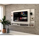 Ver imagem 5 de Painel Tv até 60" com Prateleiras de Vidro Braga Multimóveis