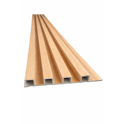 Painéis Ripados Wpc 18mm Carvalho 290x16cm - Revestimento Decorativo Parede Sala Quarto Cozinha