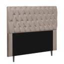 Ver imagem 3 de Cabeceira Estofada Maria 140CM Casal Strass Courino Bege - D A DECOR