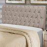 Cabeceira Estofada Maria 140CM Casal Strass Courino Bege - D A DECOR - 1
