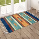 Ver imagem 1 de 1 Tapete Capacho Kilim Original India 100% Algodão 60x90 M03