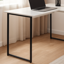 Ver imagem 3 de Mesa de Canto Industrial em L para Escritório 120x90cm Pés de Ferro - Branco