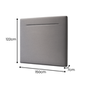 Ver imagem 2 de Cabeceira Estofada Suede Cama Casal Moderna 150cm Cinza