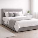 Ver imagem 1 de Cabeceira Estofada Suede Cama Casal Moderna 150cm Cinza