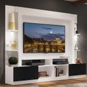 Ver imagem 1 de Rack Estante para TV até 65 Polegadas com Leds Berlim Multimóveis Branco/Preto